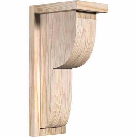 Ekena Millwork Crestline Smooth Corbel w/Backplate, Douglas Fir, 5 1/2"W x 8"D x 16"H COR06X08X16CRE01SDF